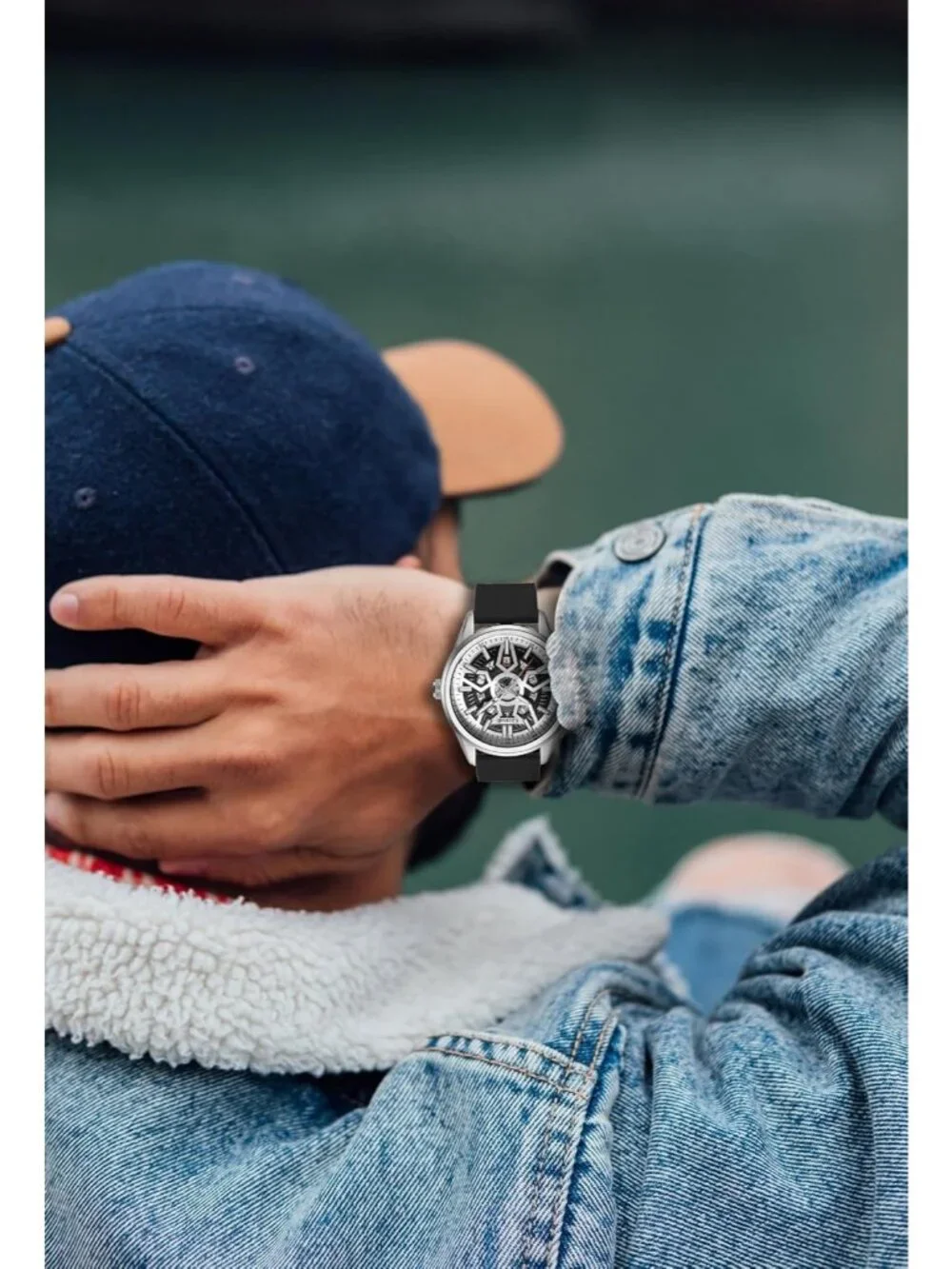 Men's Black Analog Quartz Solid Luxury Casual Calendar Waterproof Wrist Watch